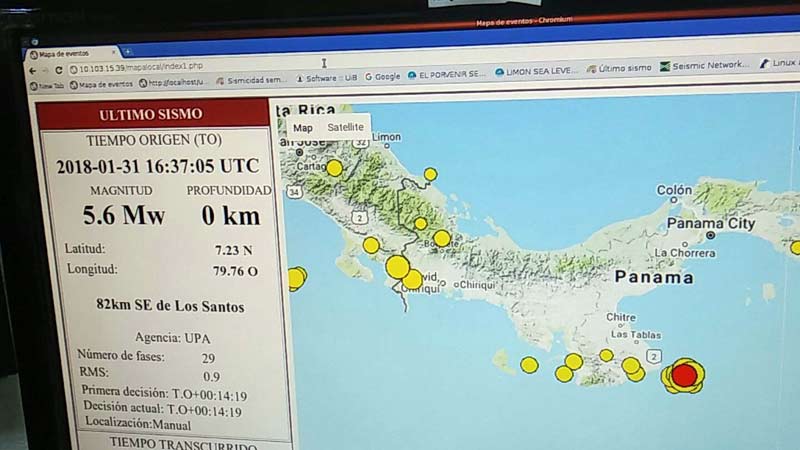 Sismo de magnitud 5,6 en la escala Richter sacude a Ciudad de Panamá