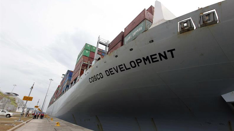 Cruza la ampliación del Canal de Panamá el buque más grande hasta la fecha