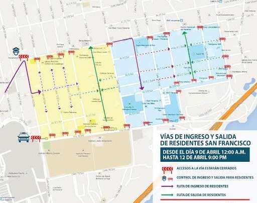 Detalles de cierre de vías durante la Cumbre 