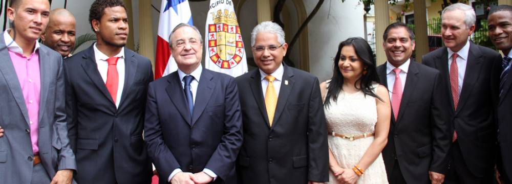 Presidente del Real Madrid recibió las llaves de Panamá