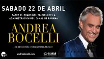 Andrea Bocelli  visitará Panamá para concierto el 22 de abril