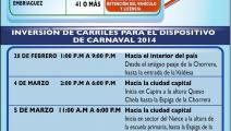 Inversión de carriles en Autopista por fiestas